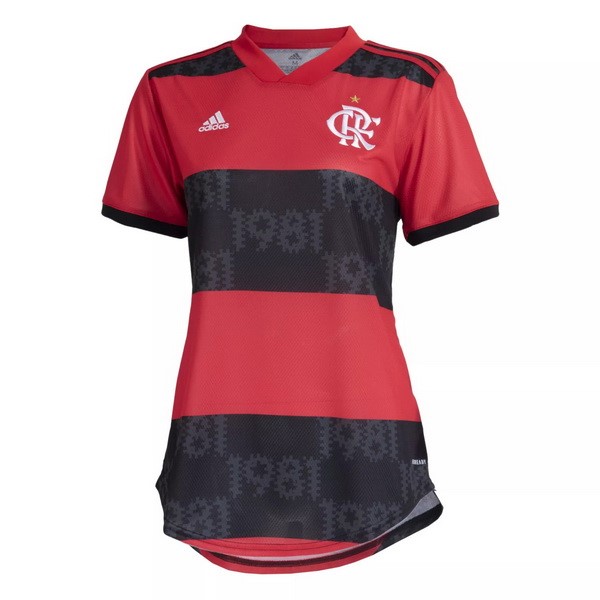 Camiseta Flamengo Primera equipo Mujer 2021-22 Rojo Negro